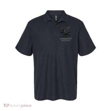 Attempted Murder Crows & Raven Funny Crow Birds Polo