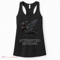 Attempted Murder Crows & Raven Funny Crow Birds Women's Tank Top thumb 0