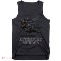 Attempted Murder Crows & Raven Funny Crow Birds Tank Top thumb 0