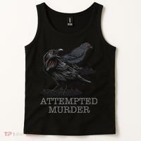 Attempted Murder Crows & Raven Funny Crow Birds Tank Top thumb 2