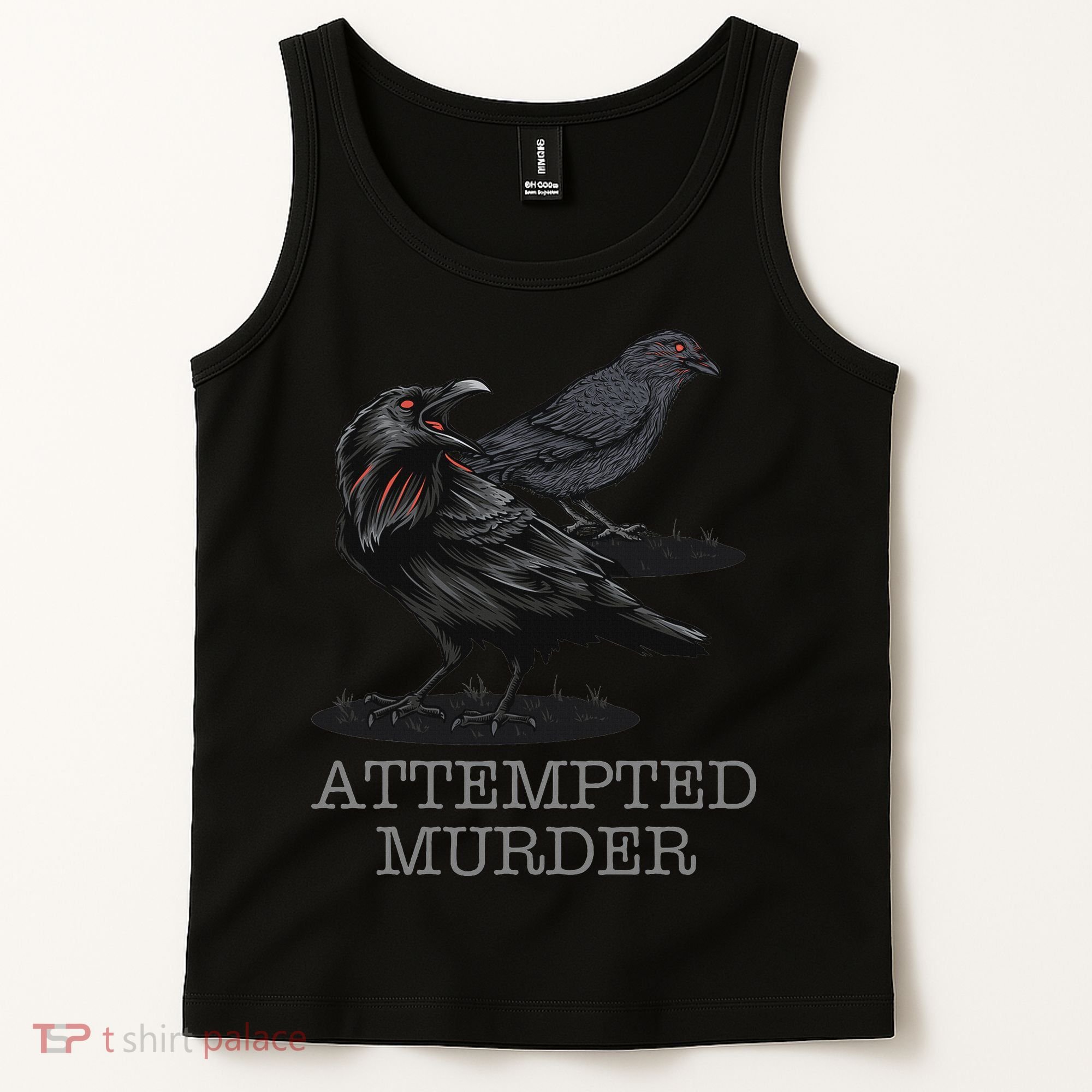 Attempted Murder Crows & Raven Funny Crow Birds Tank Top