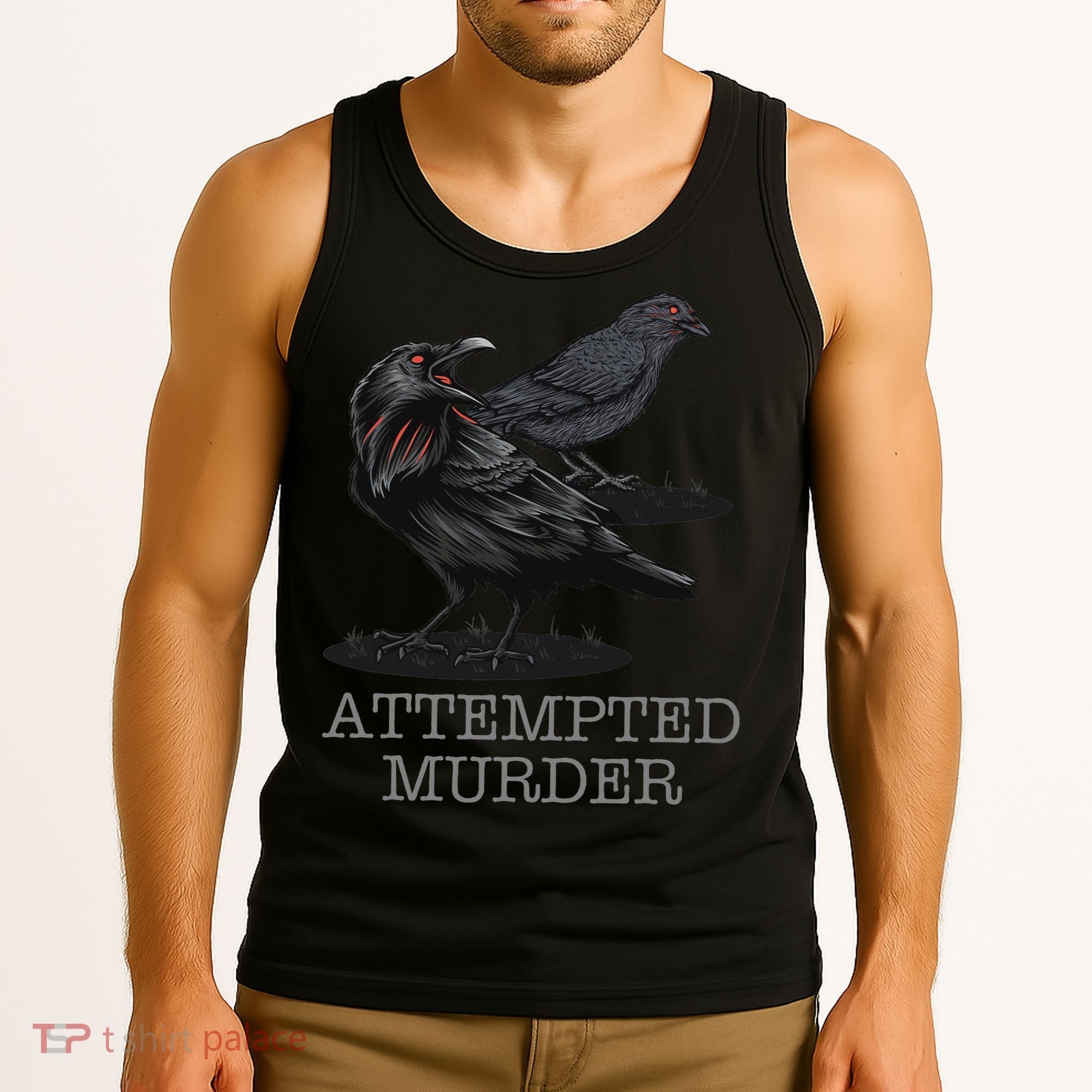Attempted Murder Crows & Raven Funny Crow Birds Tank Top