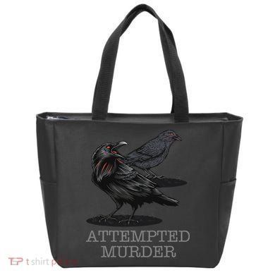 Attempted Murder Crows & Raven Funny Crow Birds Tote Bag