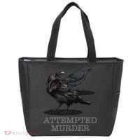 Attempted Murder Crows & Raven Funny Crow Birds Tote Bag thumb 0