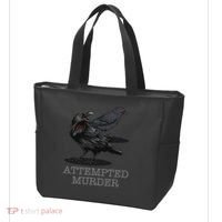 Attempted Murder Crows & Raven Funny Crow Birds Tote Bag thumb 3