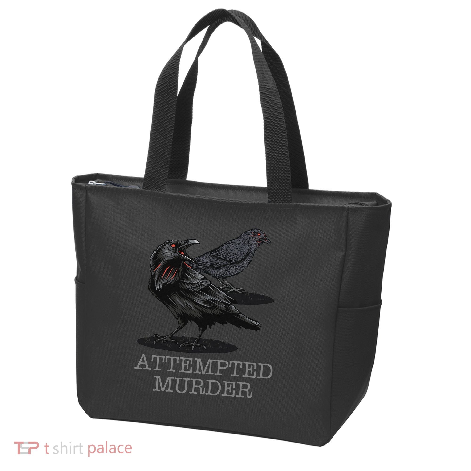 Attempted Murder Crows & Raven Funny Crow Birds Tote Bag