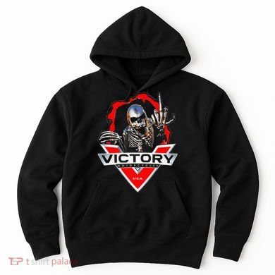 American Motor Cycles Victory Usa Skeleton Hoodie