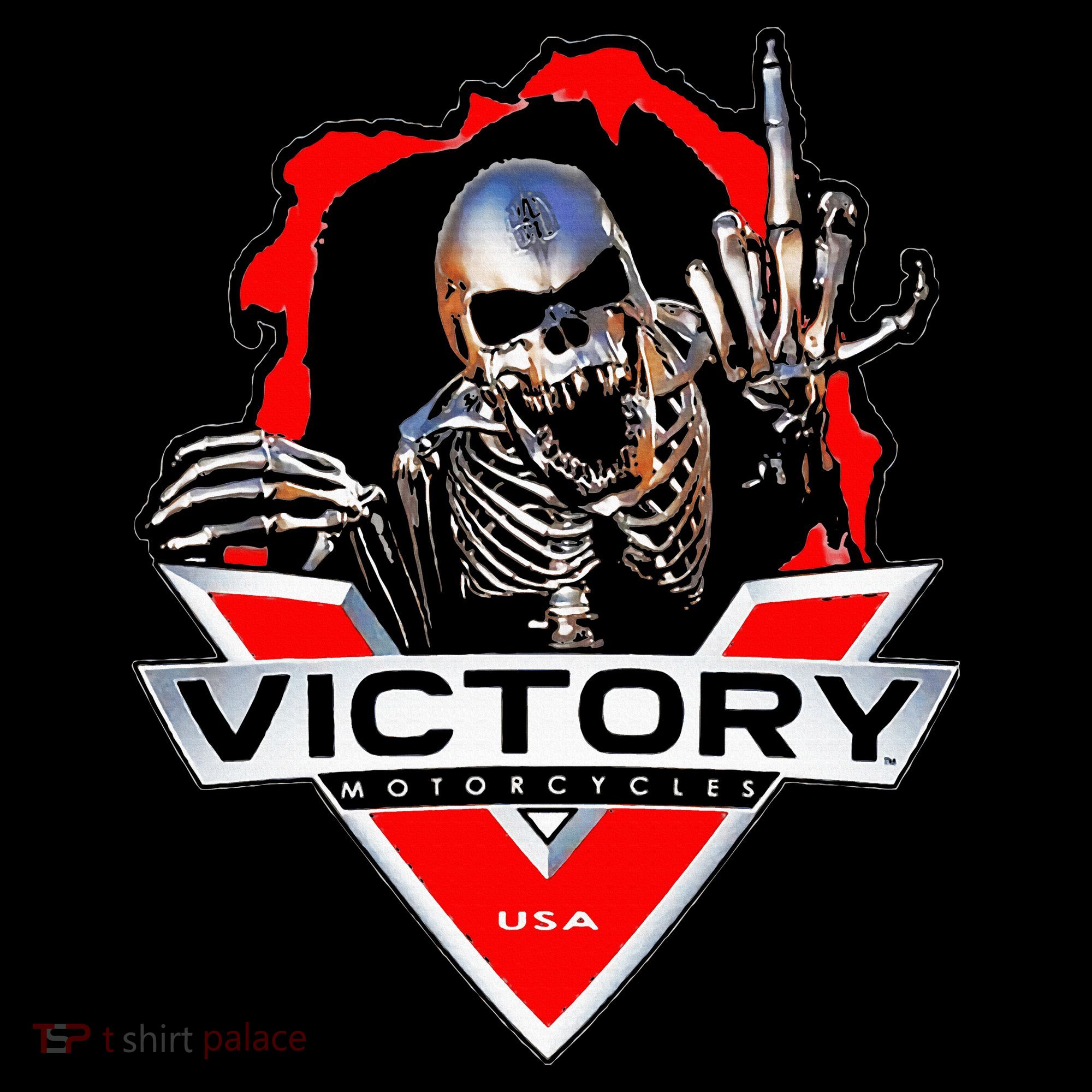 American Motor Cycles Victory Usa Skeleton Women's Hoodie