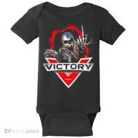 American Motor Cycles Victory Usa Skeleton Baby Bodysuit thumb 0