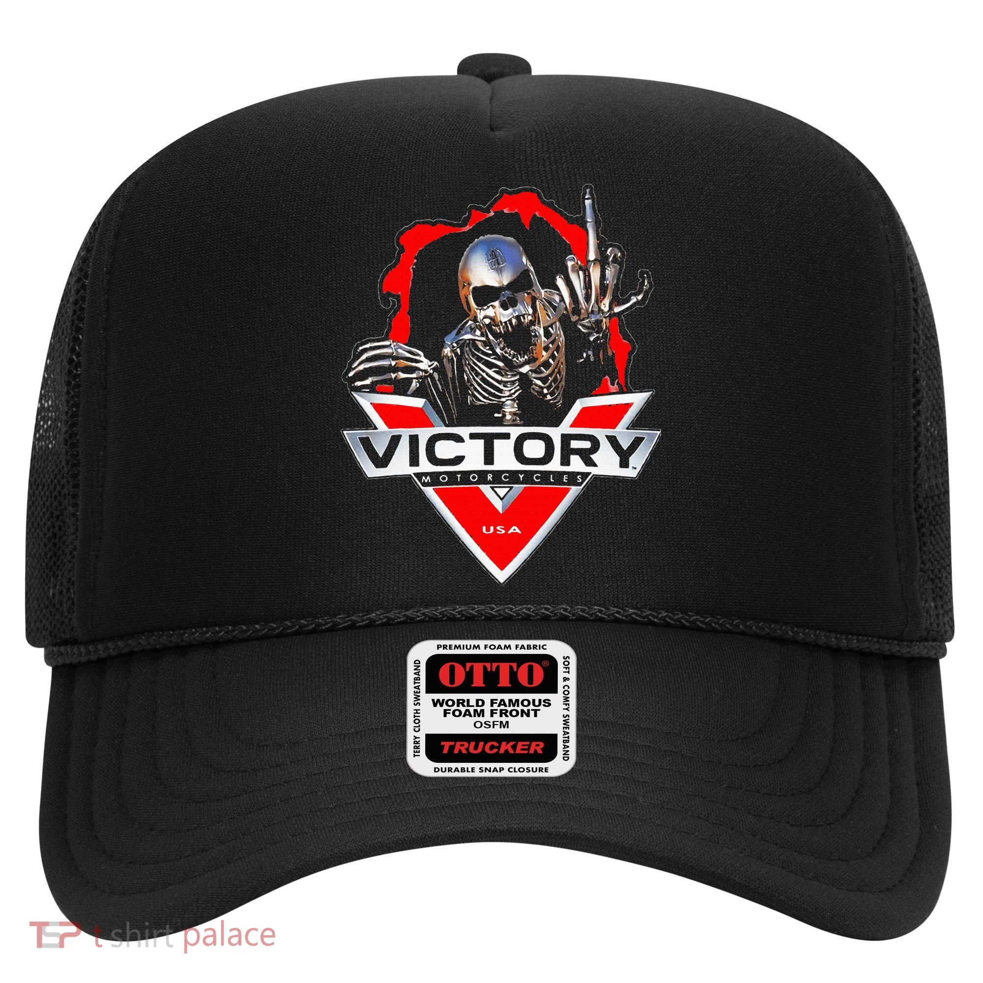 American Motor Cycles Victory Usa Skeleton Hat