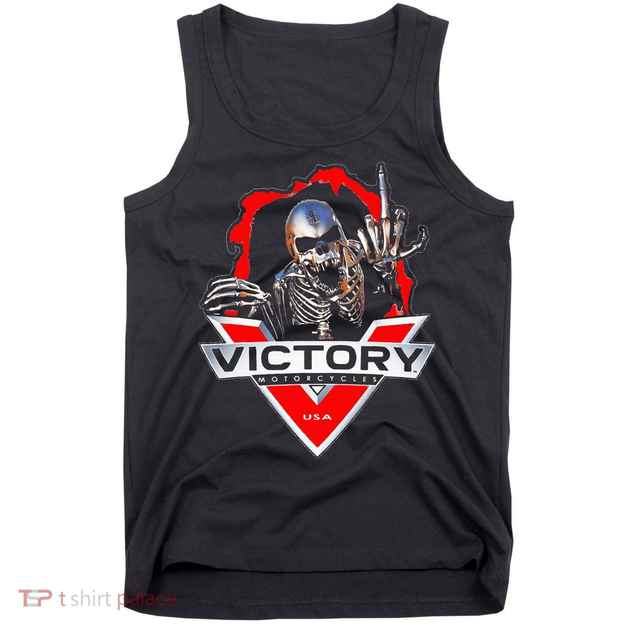 American Motor Cycles Victory Usa Skeleton Tank Top