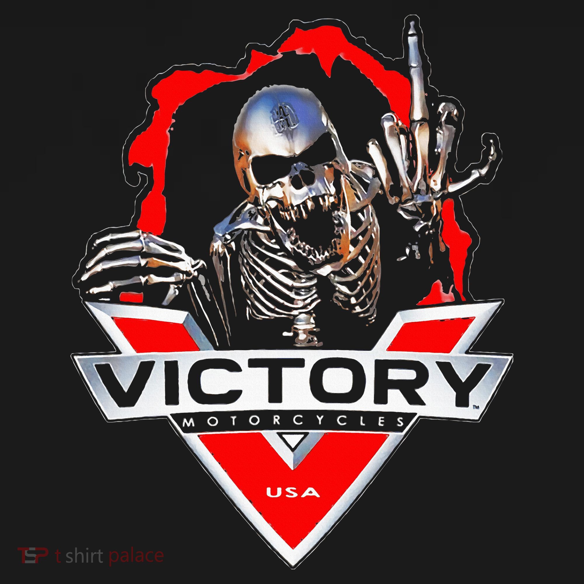 American Motor Cycles Victory Usa Skeleton Visor