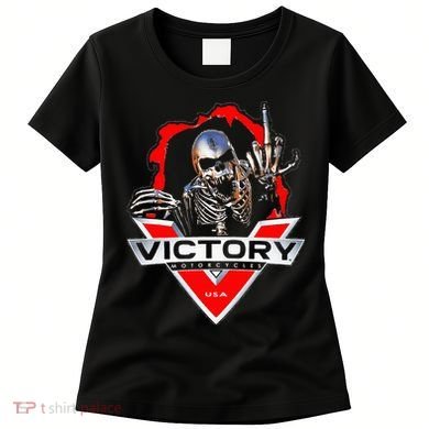 American Motor Cycles Victory Usa Skeleton Women's T-Shirt