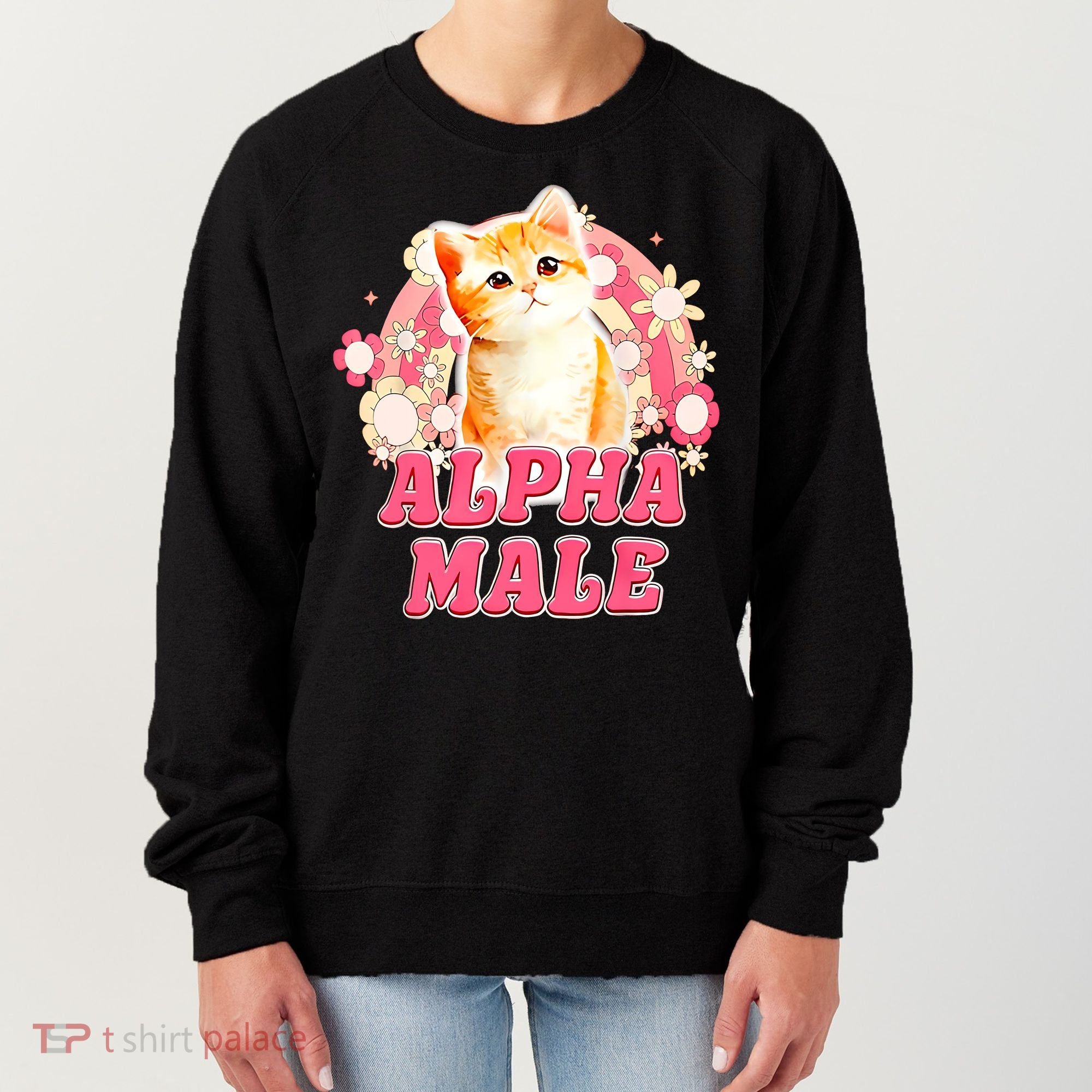 Alpha Male Cat Kitten Funny For Men Women Women's Sweatshirt