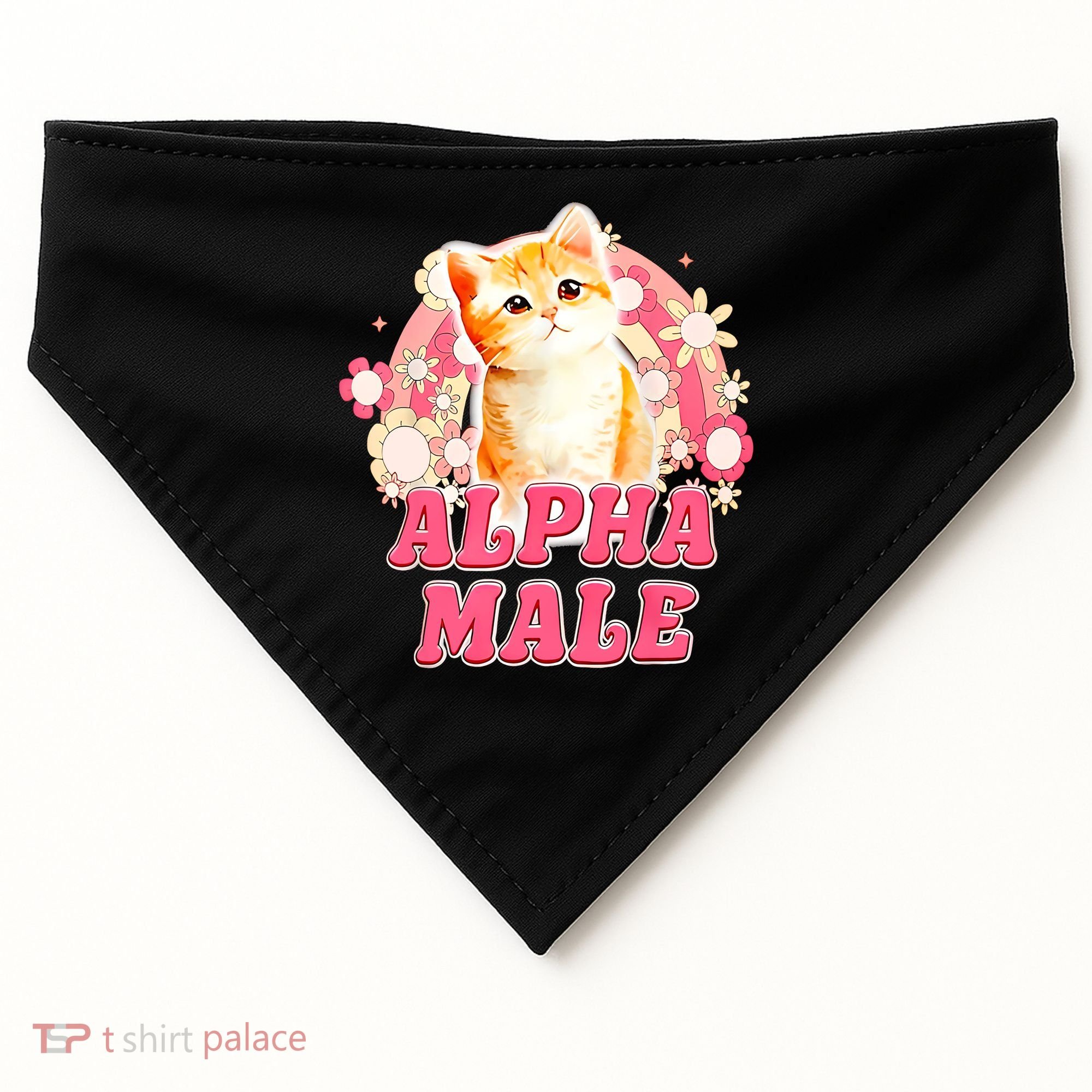 Alpha Male Cat Kitten Funny For Men Women USA-Made Doggie Bandana