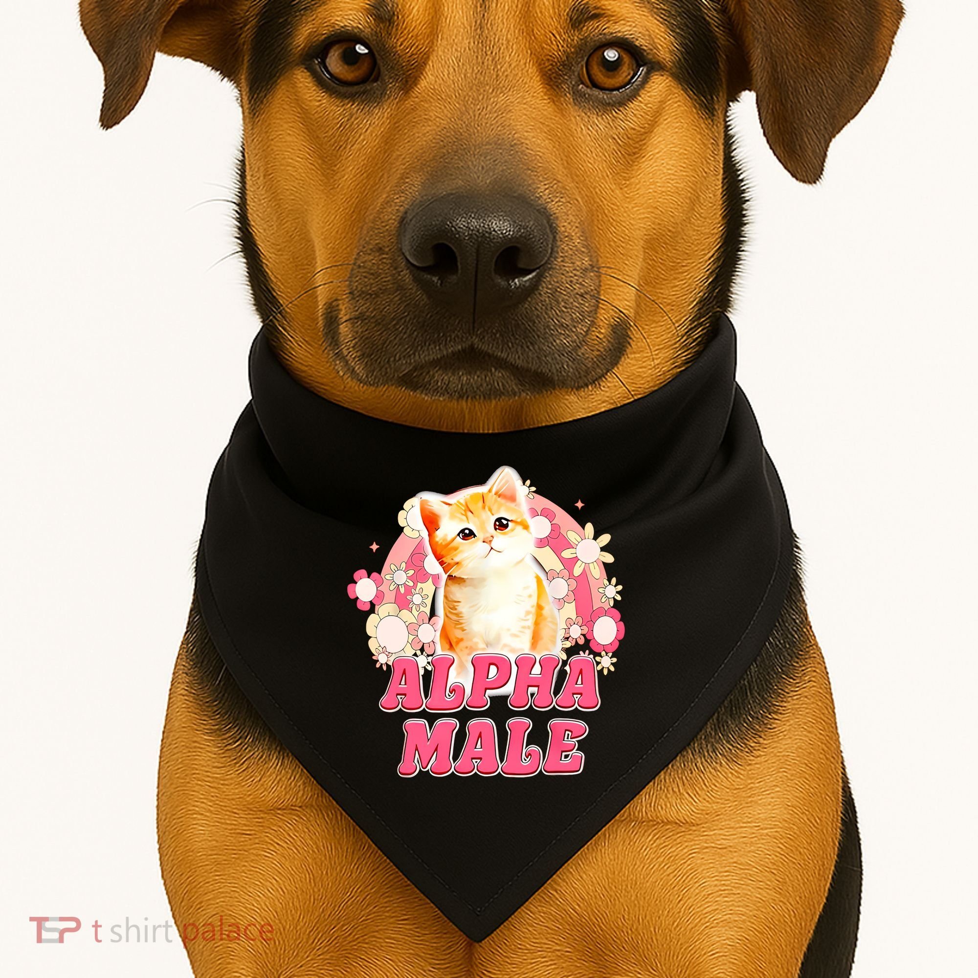 Alpha Male Cat Kitten Funny For Men Women USA-Made Doggie Bandana