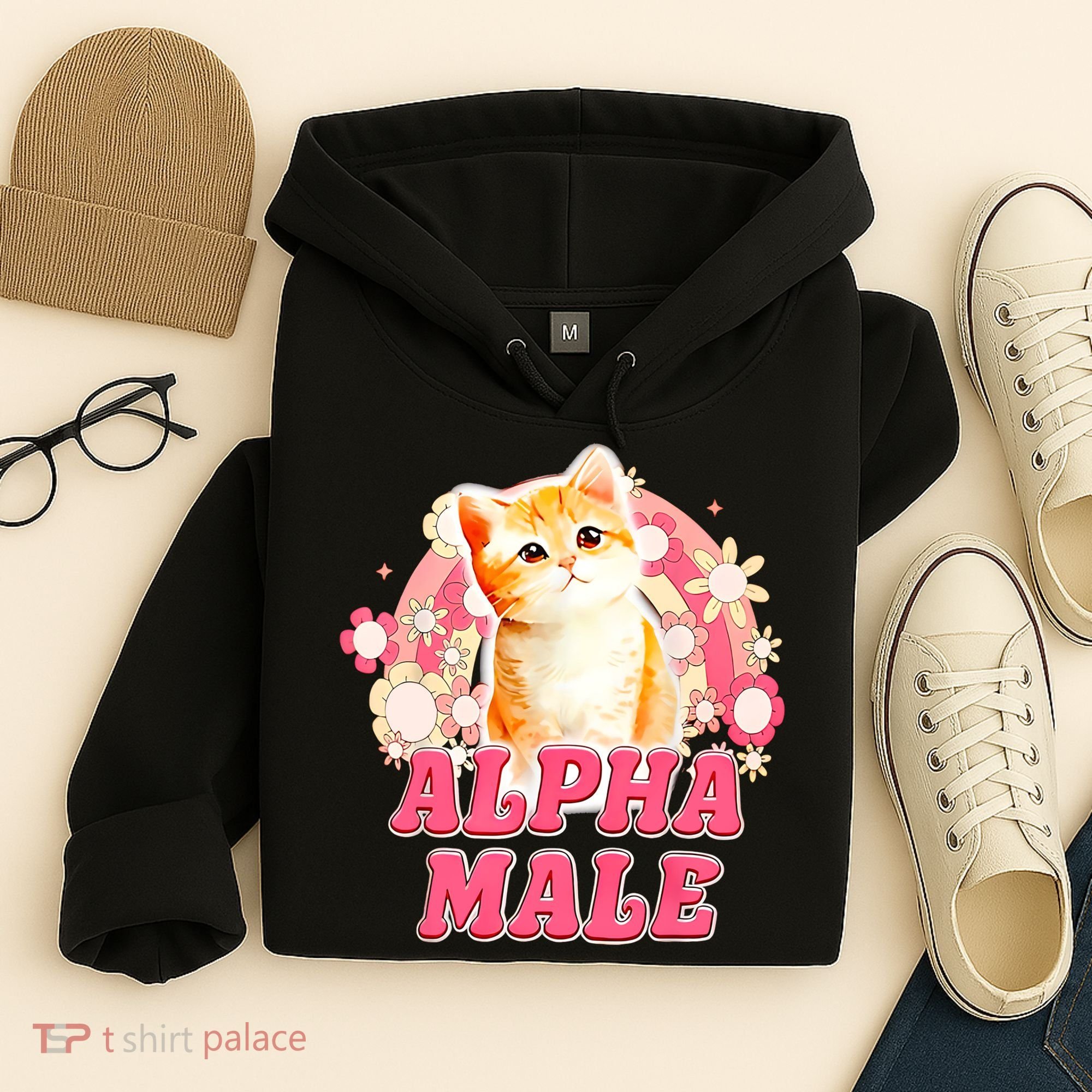 Alpha Male Cat Kitten Funny For Men Women Hoodie