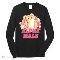 Alpha Male Cat Kitten Funny For Men Women Long Sleeve Shirt thumb 0