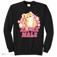 Alpha Male Cat Kitten Funny For Men Women Sweatshirt thumb 0