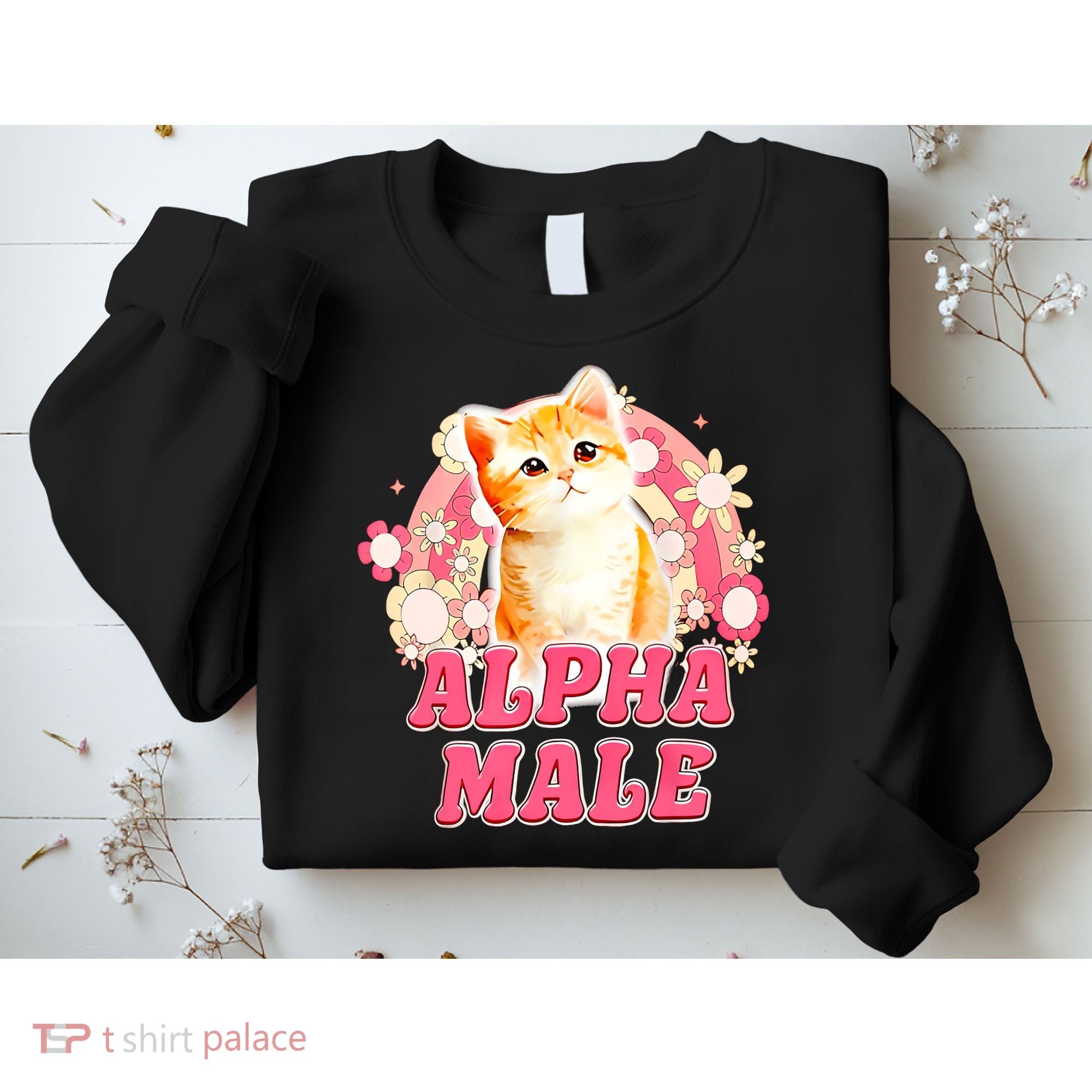 Alpha Male Cat Kitten Funny For Men Women Sweatshirt