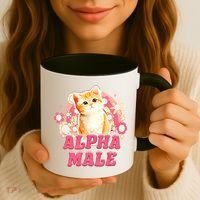 Alpha Male Cat Kitten Funny For Men Women Coffee Mug thumb 3