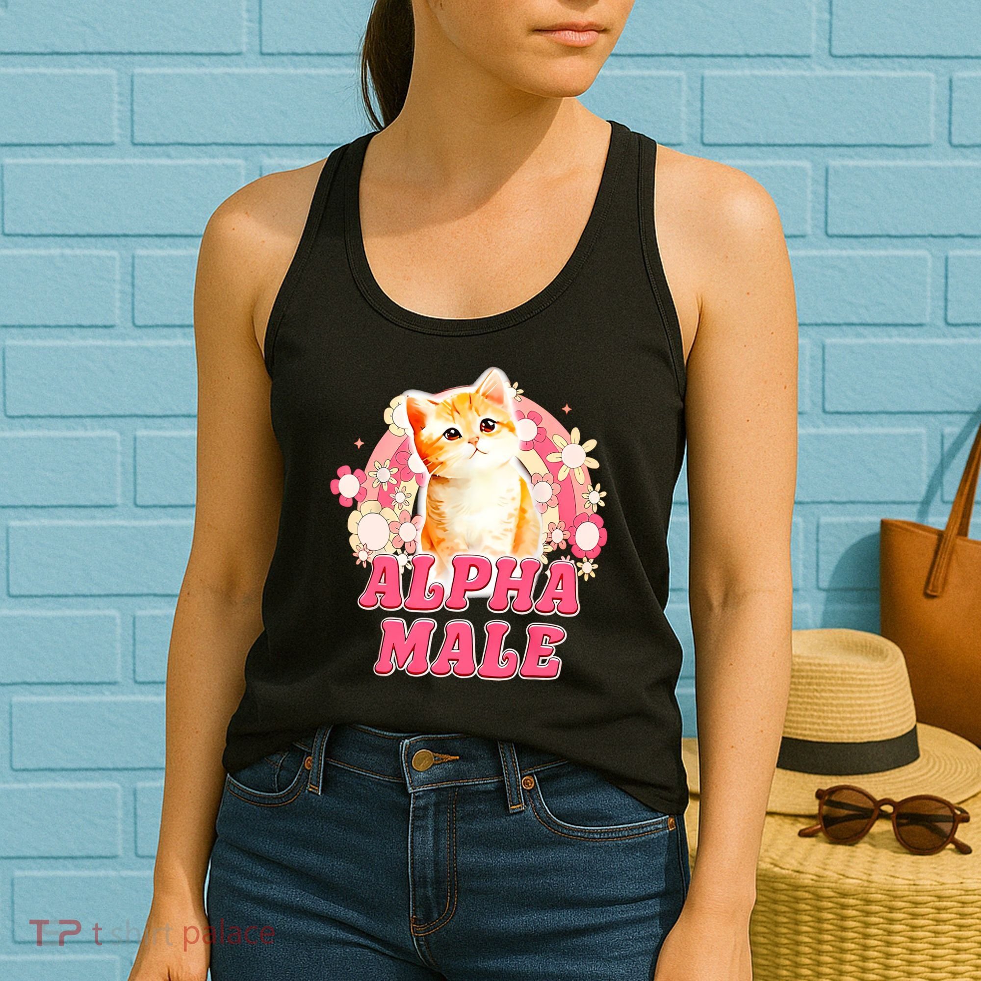 Alpha Male Cat Kitten Funny For Men Women Women's Tank Top