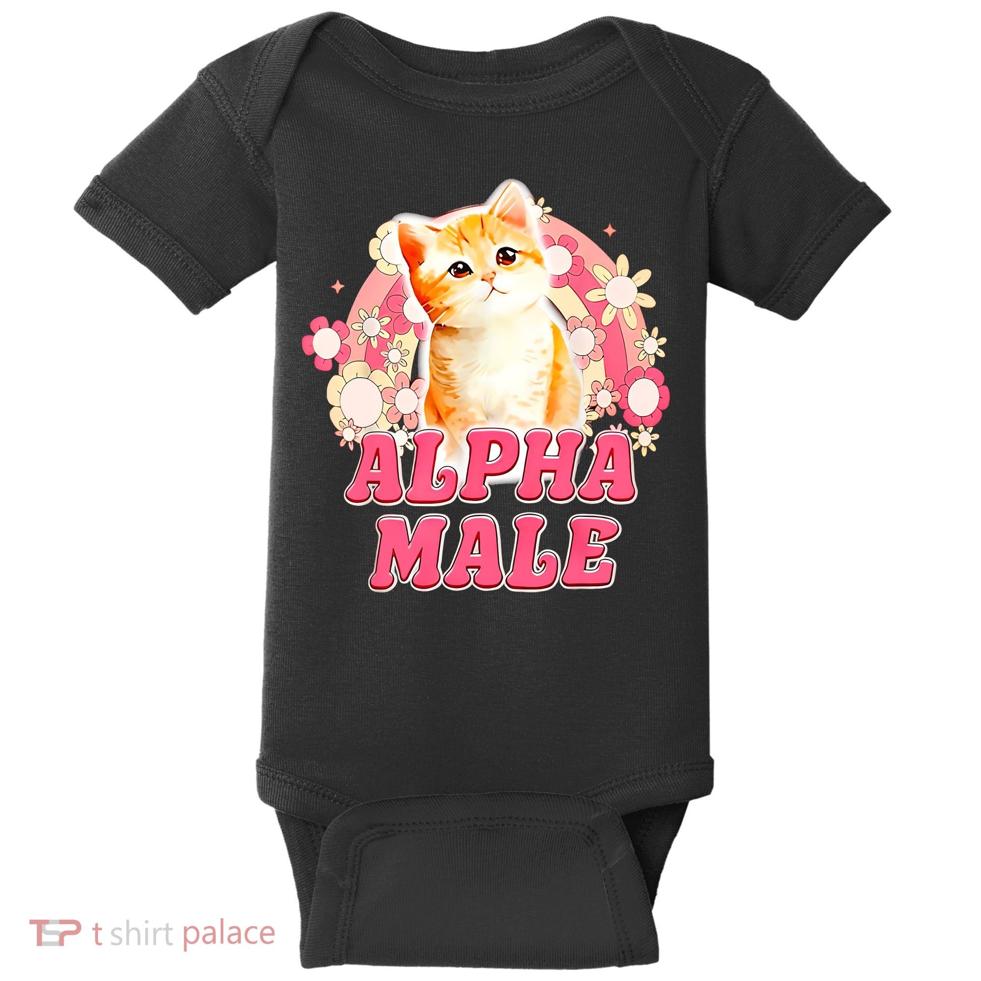Alpha Male Cat Kitten Funny For Men Women Baby Bodysuit