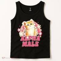 Alpha Male Cat Kitten Funny For Men Women Tank Top thumb 2