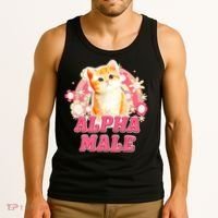 Alpha Male Cat Kitten Funny For Men Women Tank Top thumb 3