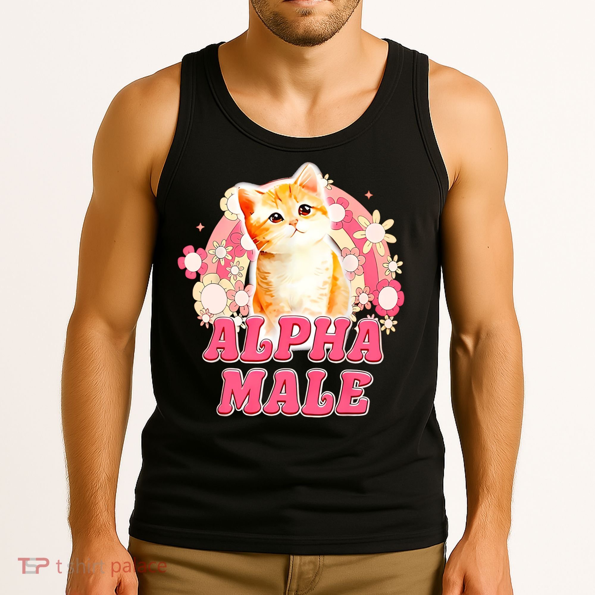 Alpha Male Cat Kitten Funny For Men Women Tank Top