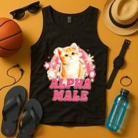 Alpha Male Cat Kitten Funny For Men Women Tank Top thumb 4