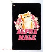 Alpha Male Cat Kitten Funny For Men Women Golf Towel thumb 0