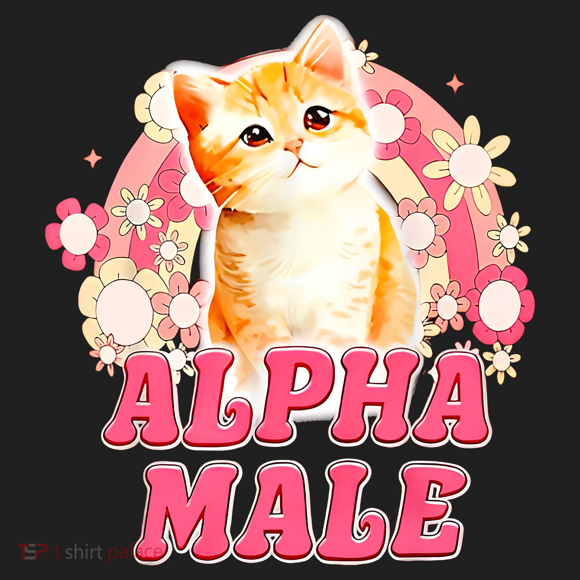 Alpha Male Cat Kitten Funny For Men Women Golf Towel