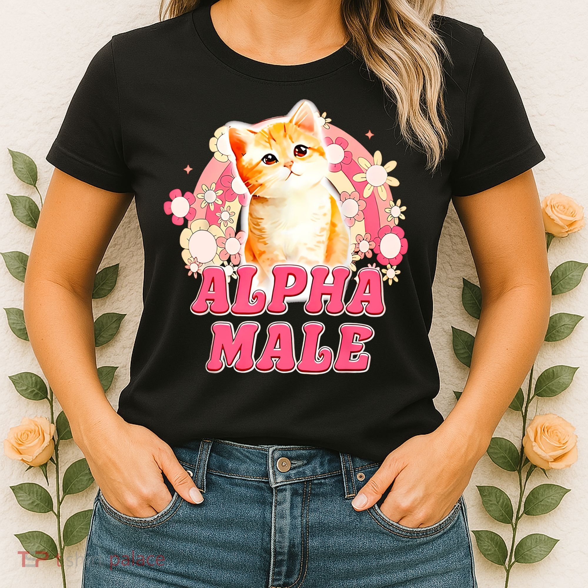 Alpha Male Cat Kitten Funny For Men Women Women's T-Shirt
