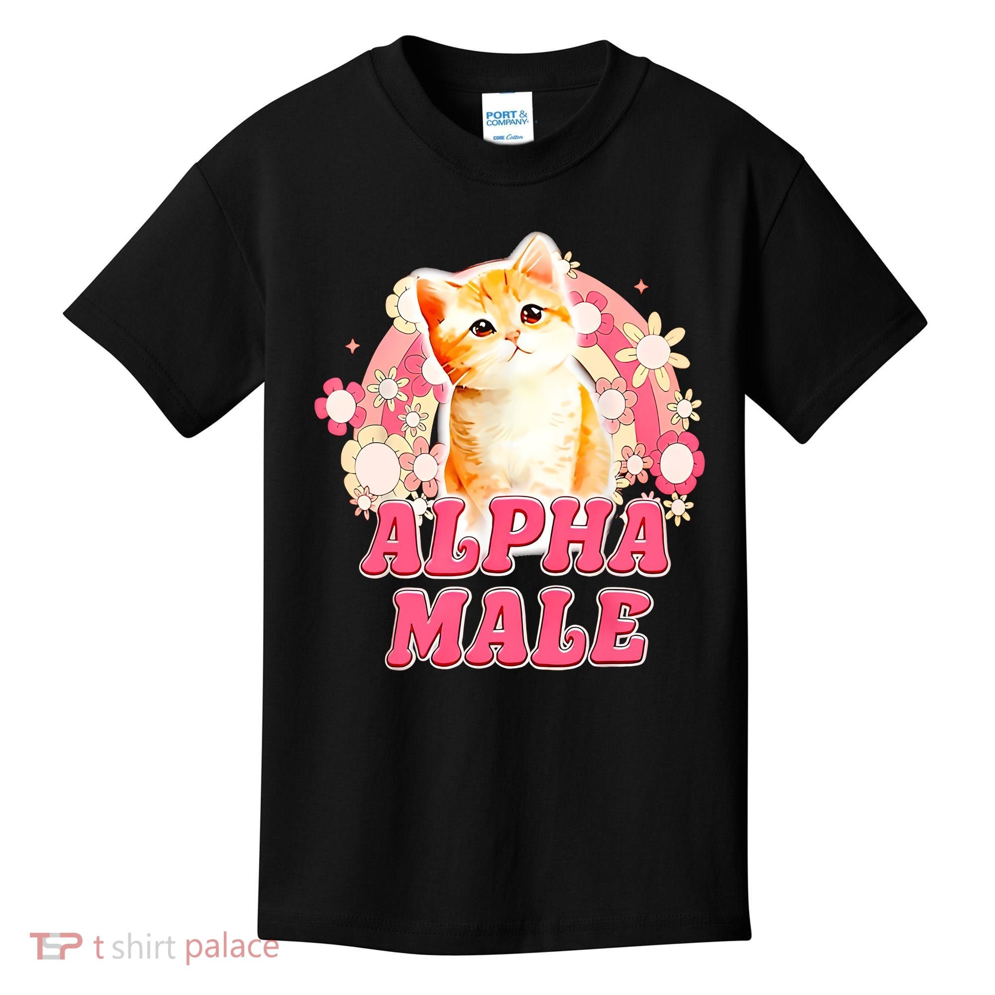 Alpha Male Cat Kitten Funny For Men Women Kids T-Shirt