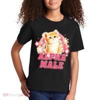 Alpha Male Cat Kitten Funny For Men Women Kids T-Shirt thumb 2