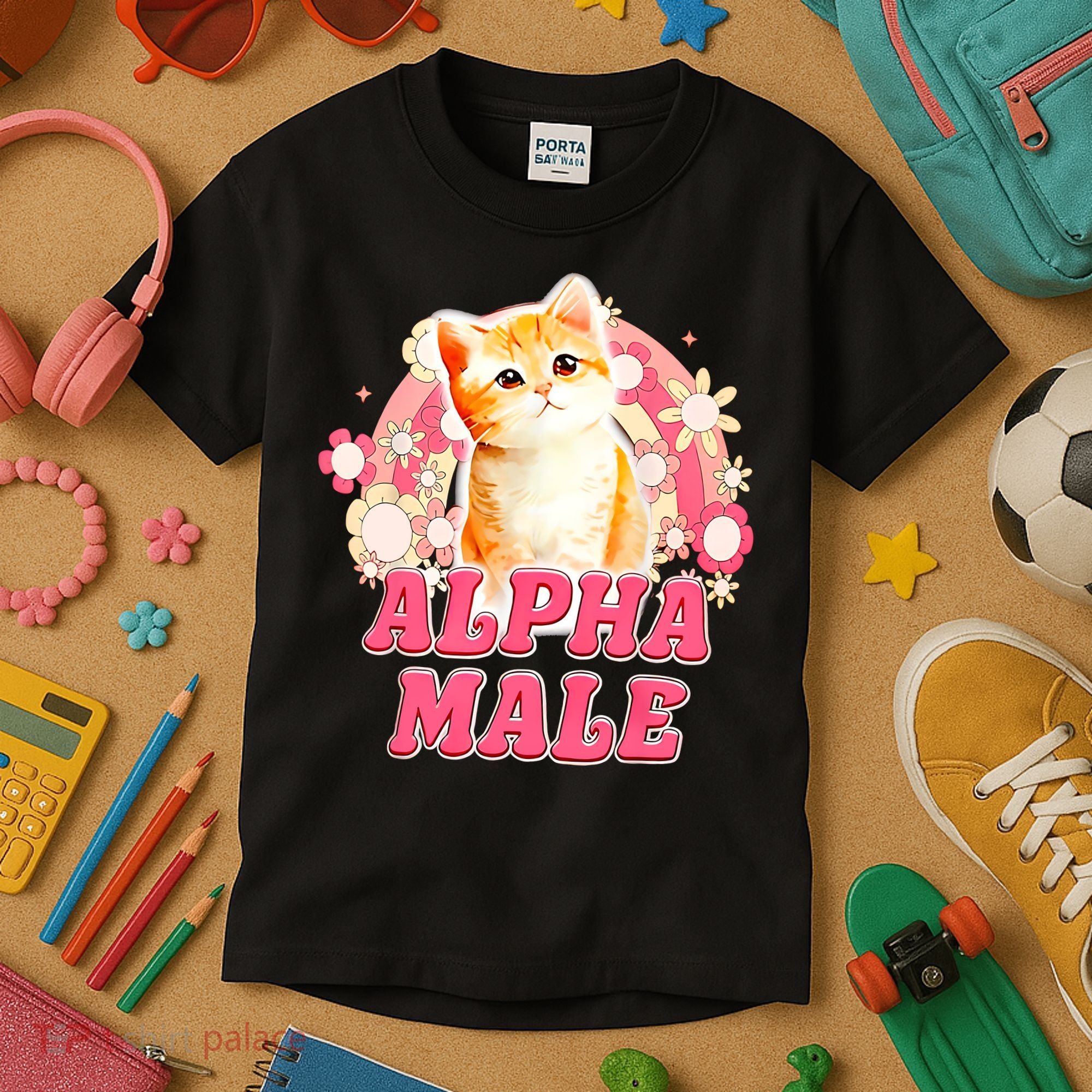 Alpha Male Cat Kitten Funny For Men Women Kids T-Shirt