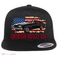 American Muscle Car Flat Bill Trucker Hat thumb 0