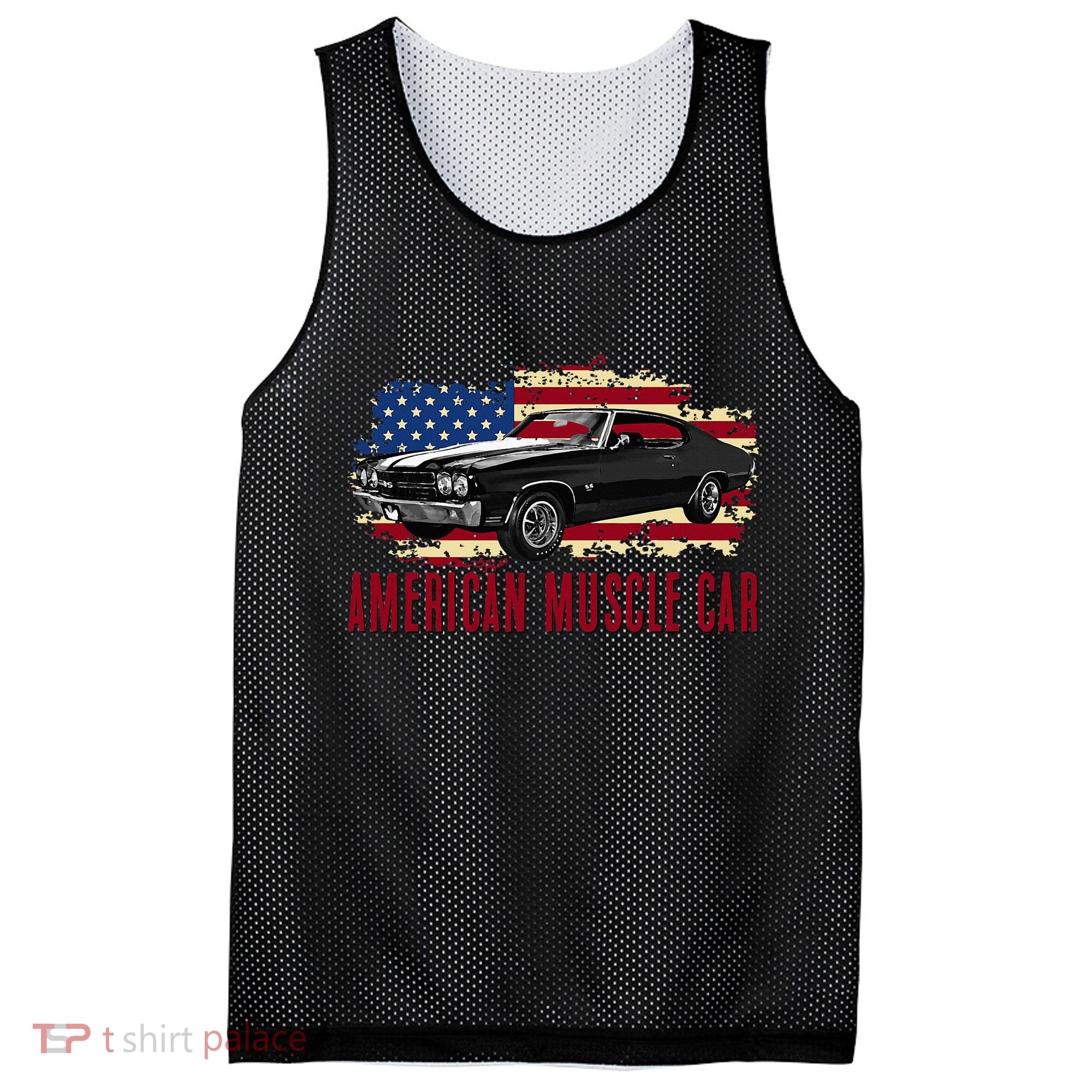 American Muscle Car Mesh Reversible Basketball Jersey Tank