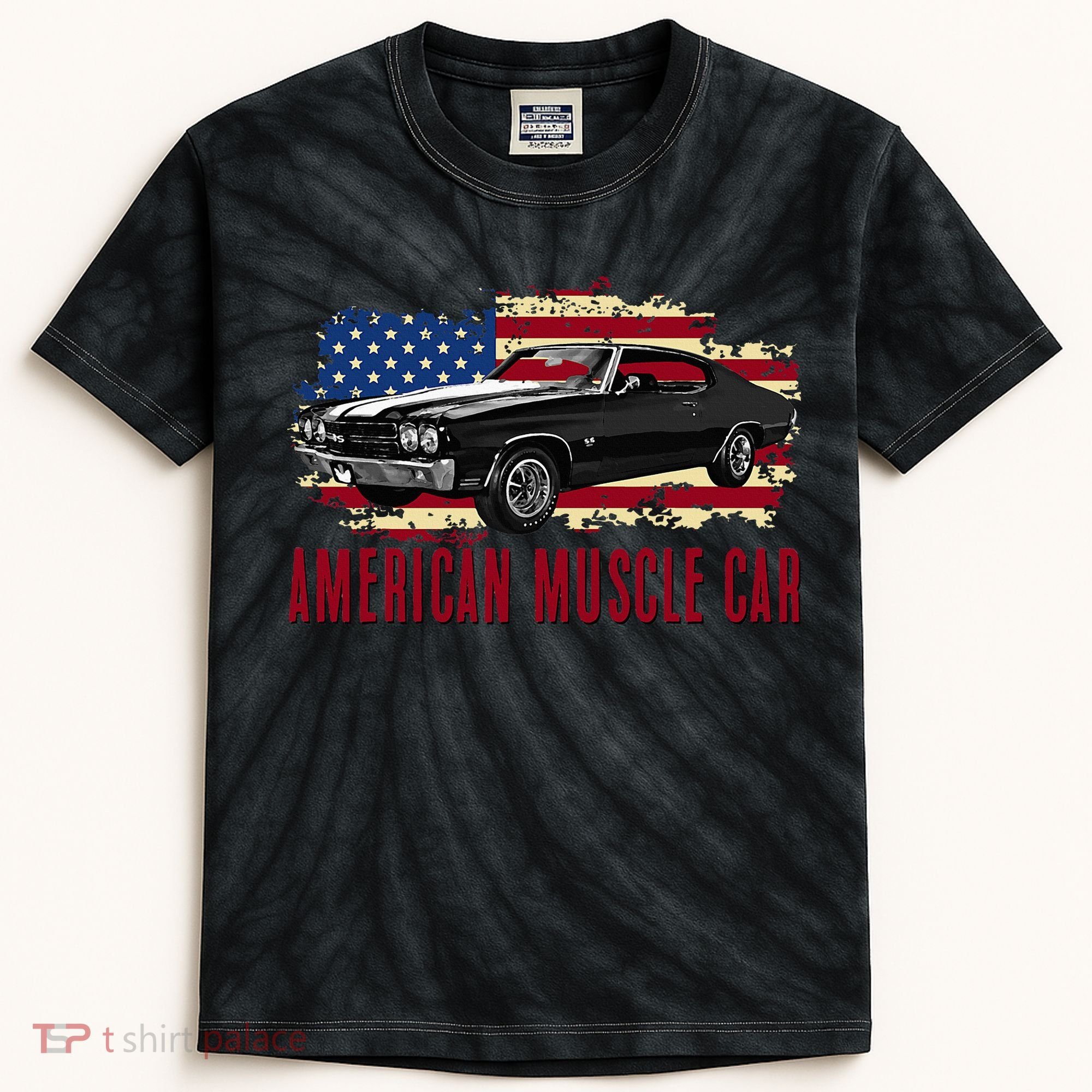 American Muscle Car Kids Tie-Dye T-Shirt