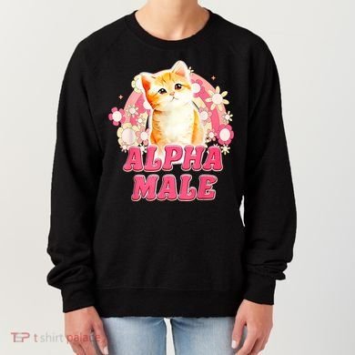 Alpha Male Cat Kitten Funny Women's Sweatshirt