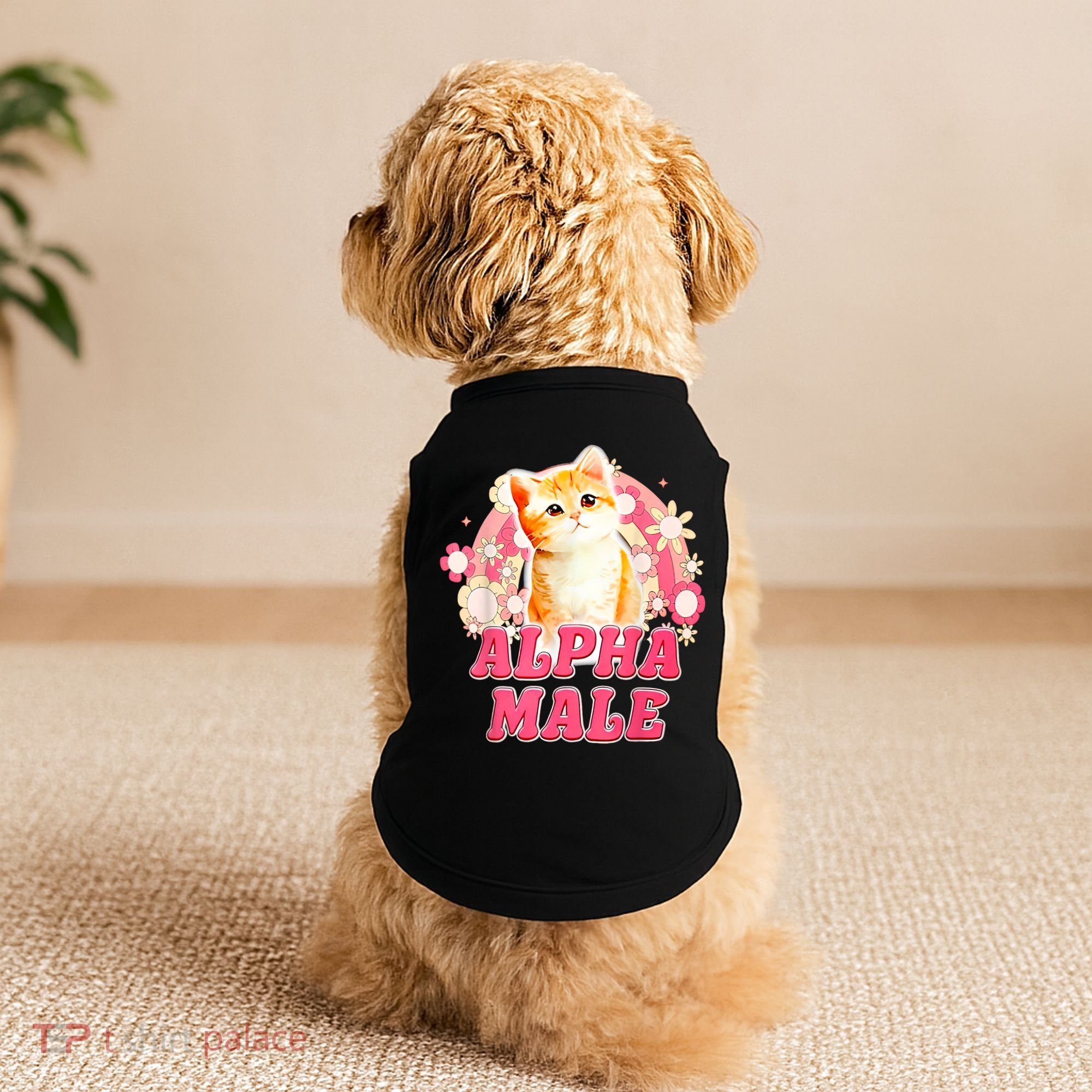 Alpha Male Cat Kitten Funny Doggie Tank