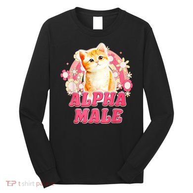 Alpha Male Cat Kitten Funny Long Sleeve Shirt