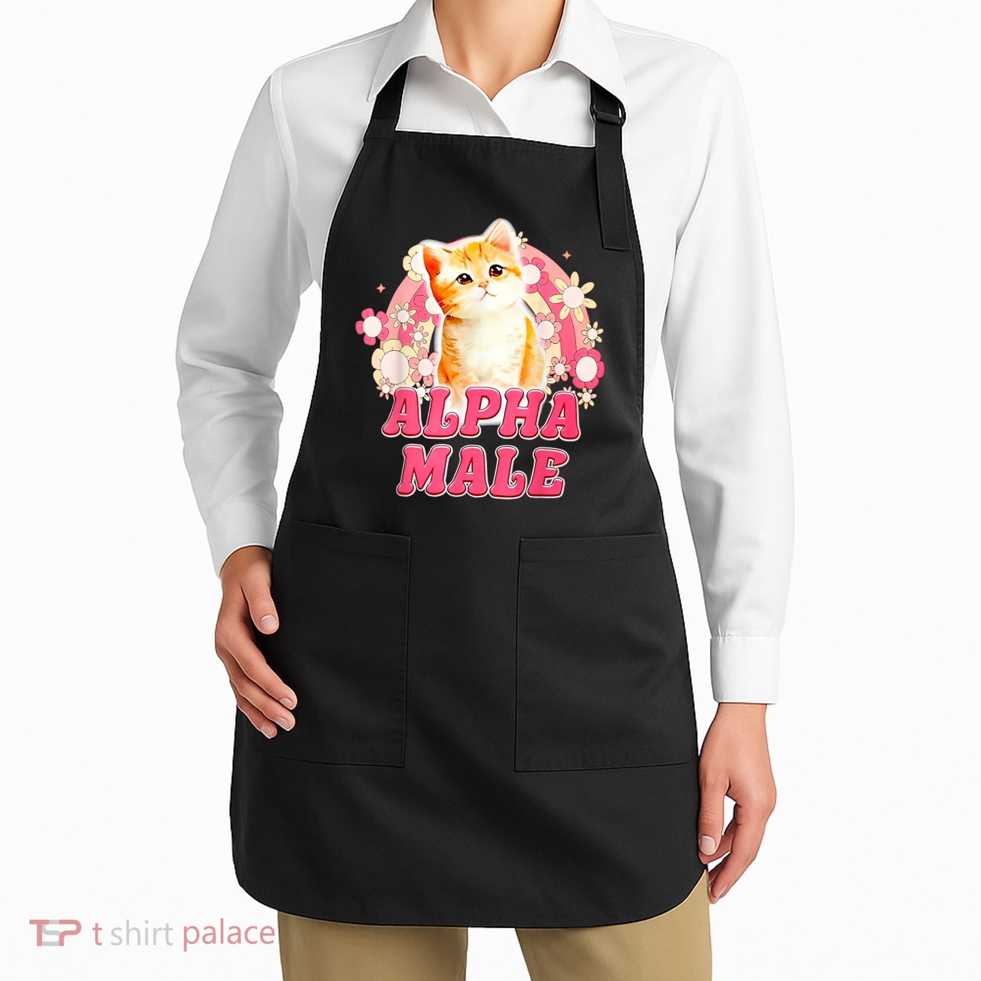 Alpha Male Cat Kitten Funny Apron