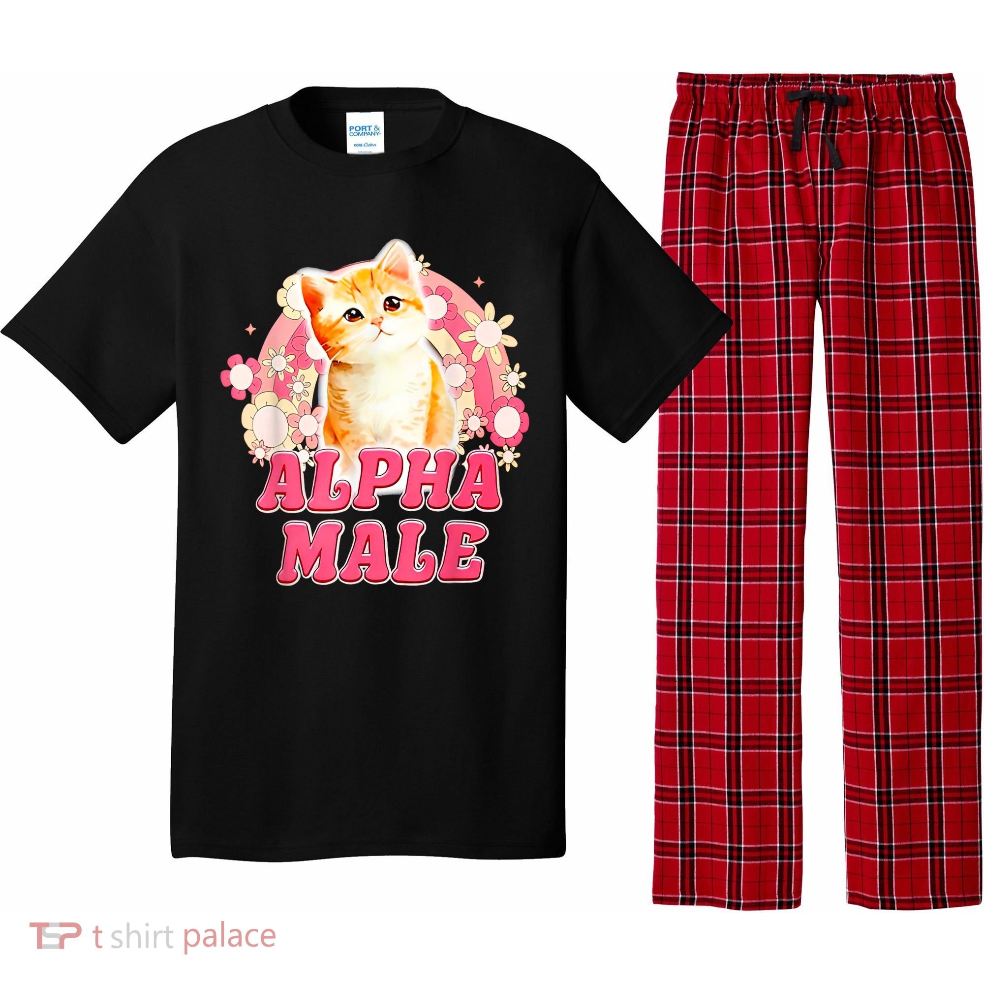Alpha Male Cat Kitten Funny Pajama Set