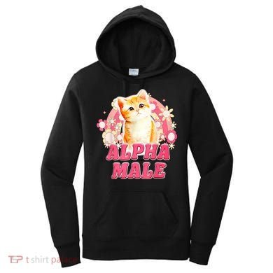 Alpha Male Cat Kitten Funny Women's Hoodie