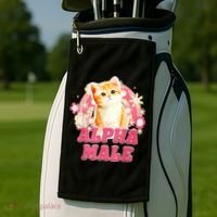 Alpha Male Cat Kitten Funny Golf Towel thumb 2
