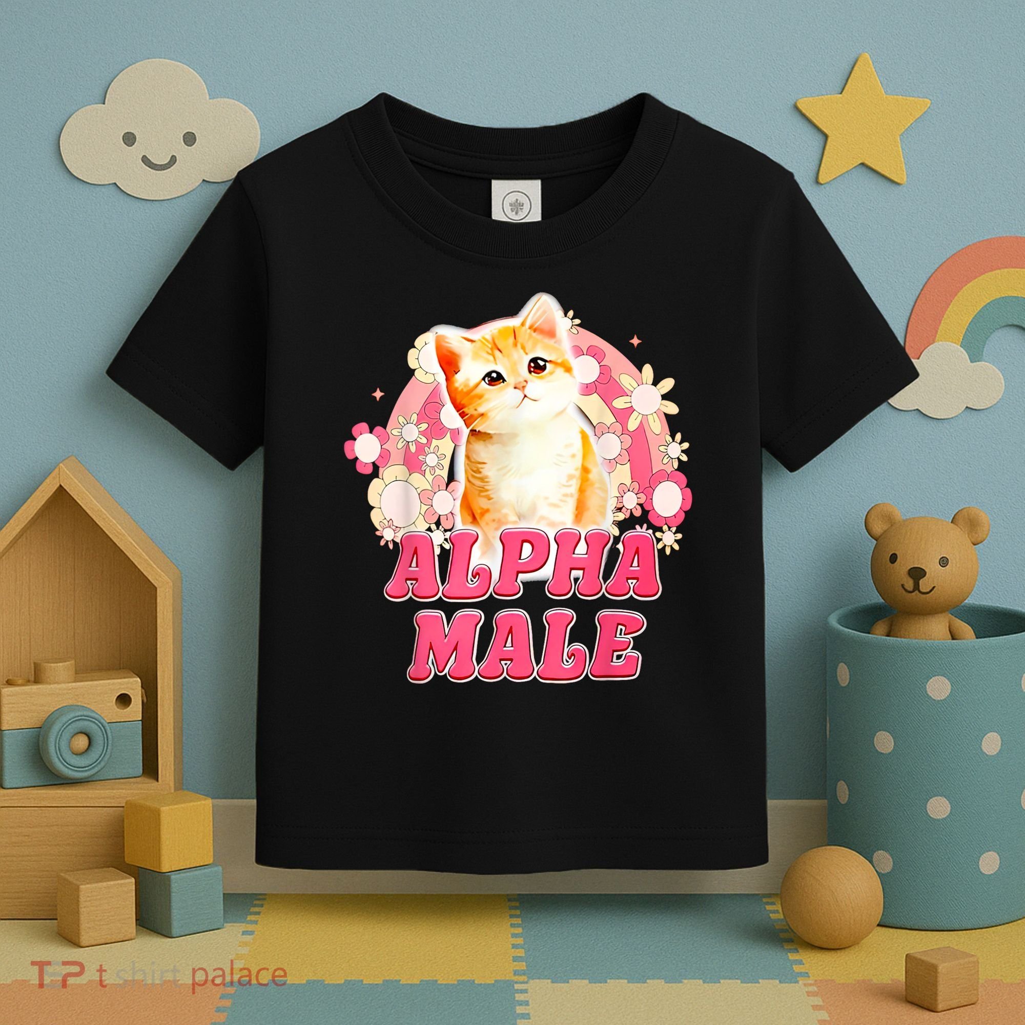 Alpha Male Cat Kitten Funny Toddler T-Shirt