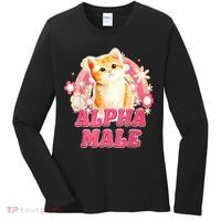 Alpha Male Cat Kitten Funny Women's Long Sleeve Shirt thumb 0