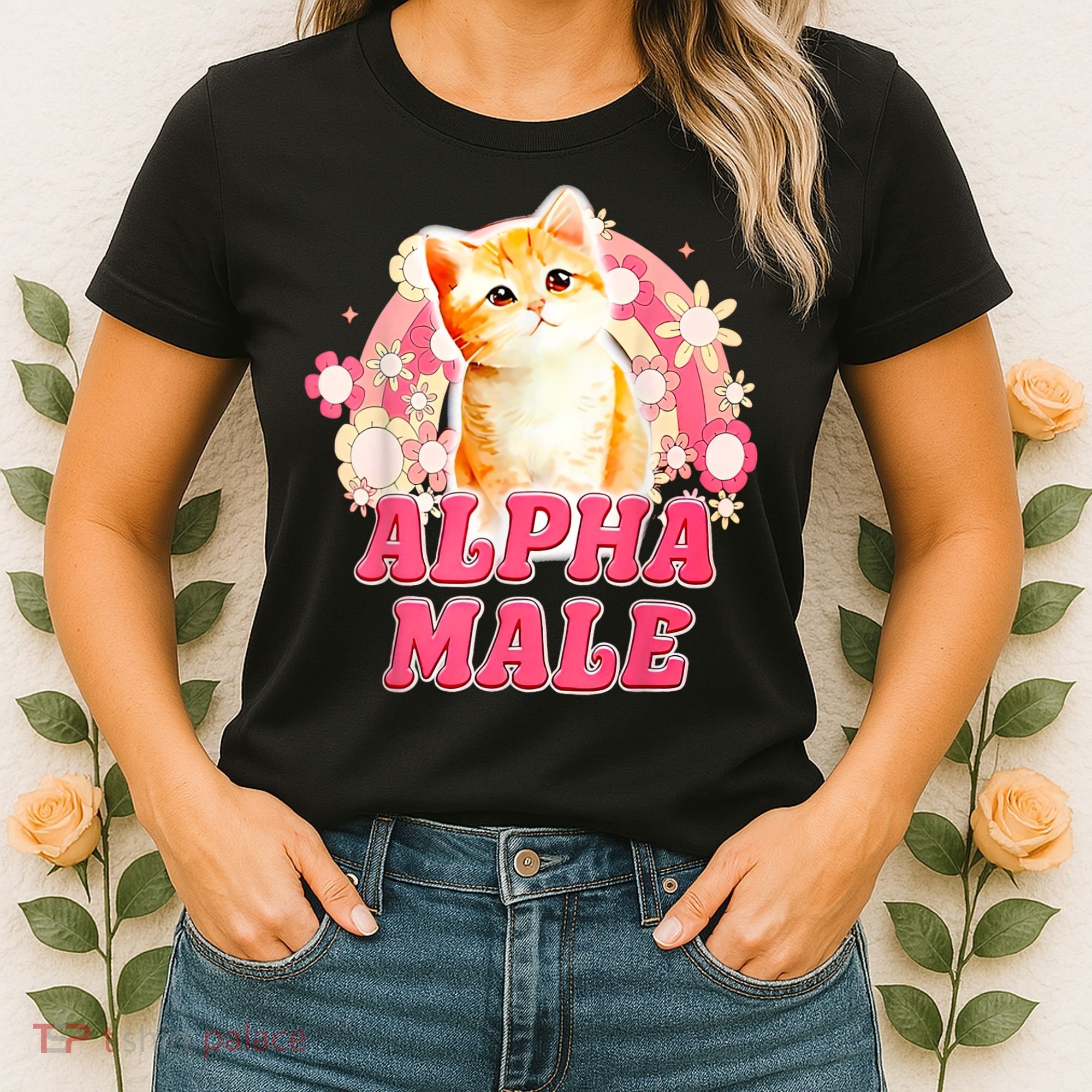 Alpha Male Cat Kitten Funny Women's T-Shirt